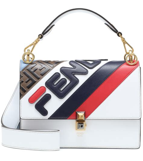 fendi mania kan i mini leather shoulder bag|FENDI X FILA Vitello Liberty Mania Bi.